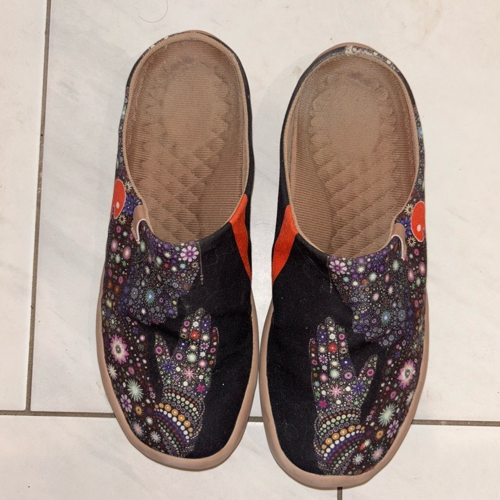 UIN Women's Blossom Slip On Shoes Colorful Comfortable Lightweight Sneakers - Picture 7 of 10